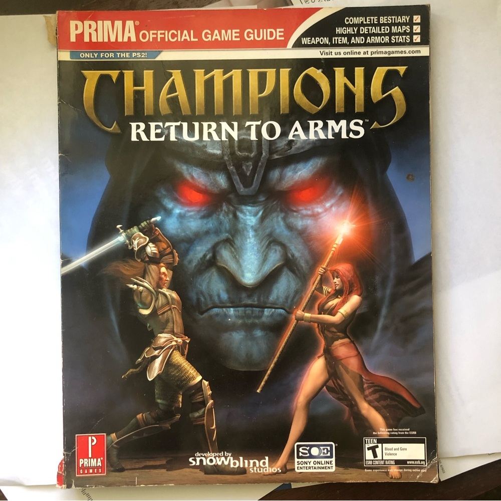 Champions Return to Arms, Prima Game Guide for PlayStation 2 game version